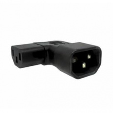 PremiumCord Adaptér úhlový na stranu IEC C13 female na IEC C14 male, napětí 230V, max.proud 10A PremiumCord Adaptér úhlový na stranu IEC C13 female na IEC C14 male, napětí 230V, max.proud 10A