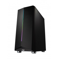 FSP/Fortron ATX Midi Tower CMT150 Black, průhledná bočnice FSP/Fortron ATX Midi Tower CMT150 Black, průhledná bočnice