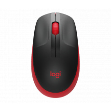 myš Logitech Full-size Wireless mouse M190, černá-červená