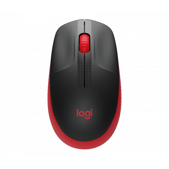 myš Logitech Full-size Wireless mouse M190, černá-červená