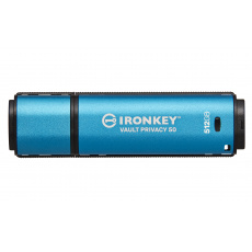 Kingston Ironkey Vault Privacy 50/512GB/USB 3.2/USB-A/Modrá