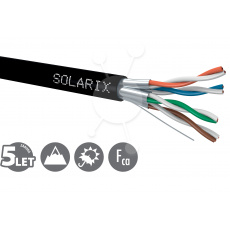 Instalační kabel Solarix CAT6A STP PE Fca 500m/cívka venkovní SXKD-6A-STP-PE