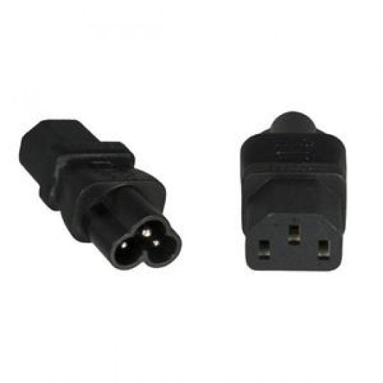 Premium Cord Adaptér IEC C13 female na IEC C6 male "trojlístek" napětí 230V, 2.5A Premium Cord Adaptér IEC C13 female na IEC C6 male "trojlístek" napětí 230V, 2.5A