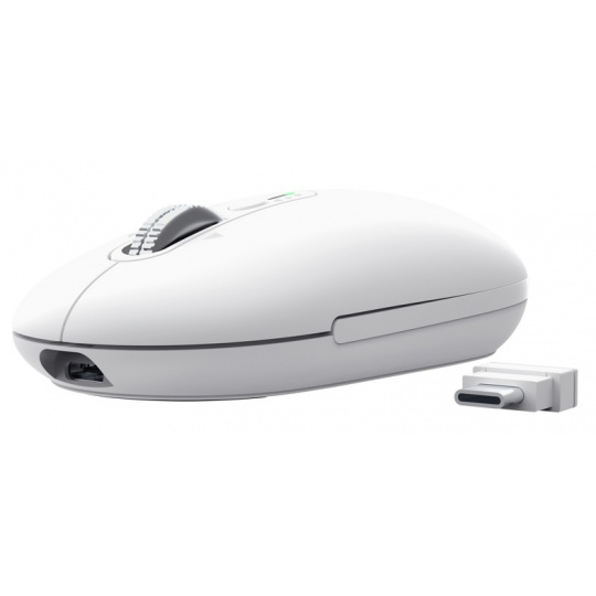 Trust Seron Slim/Kancelářská/Optická/3 200 DPI/USB+BT/Bílá