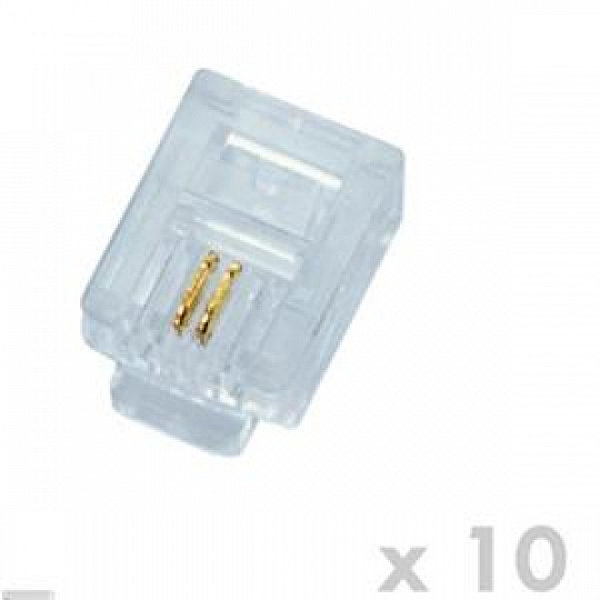 DATACOM Plug UTP CAT3 6p2c- RJ lanko (10ks) DATACOM Plug UTP CAT3 6p2c- RJ lanko (10ks)