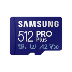 Samsung micro SDXC 512GB PRO Plus + SD adaptér Samsung micro SDXC 512GB PRO Plus + SD adaptér