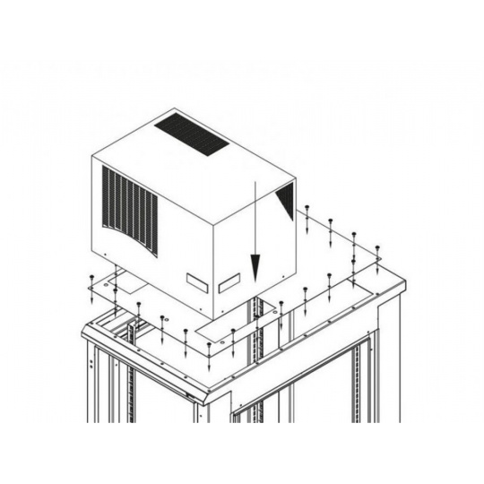 Redukce pro montáž klimat.800x1000,1200 do hl.rozvaděče, černá