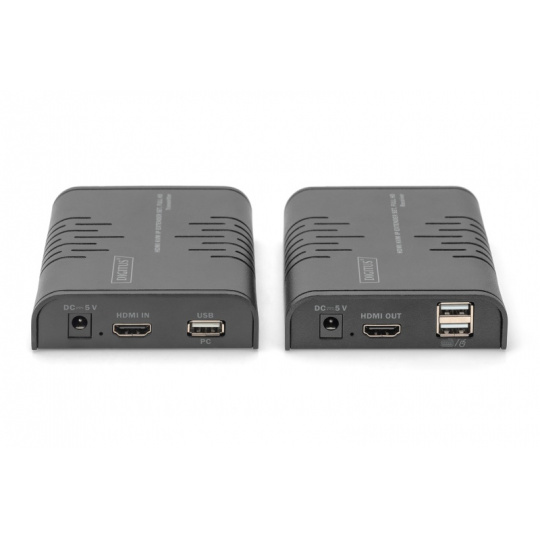 DIGITUS DS-55529 HDMI KVM IP Extender sada, Full HD, 60 Hz, 120m, černá