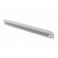 PATCH PANEL 24 PORTŮ 1U S KONEKTOREM TYPU F ŠEDÝ LANBERG