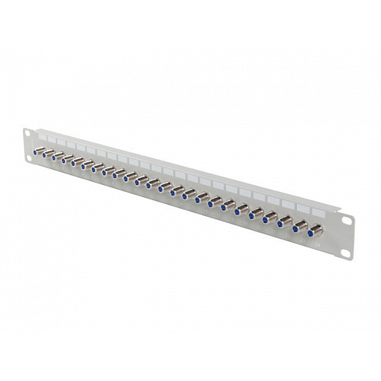 PATCH PANEL 24 PORTŮ 1U S KONEKTOREM TYPU F ŠEDÝ LANBERG PATCH PANEL 24 PORTŮ 1U S KONEKTOREM TYPU F ŠEDÝ LANBERG