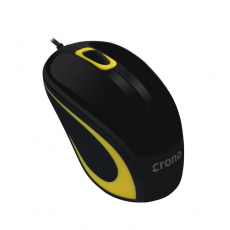 Crono CM643Y - optická myš, USB, černá + žlutá Crono CM643Y - optická myš, USB, černá + žlutá