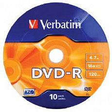 VERBATIM DVD-R 4,7GB 16x MATT SILVER folie 10pk/BAL