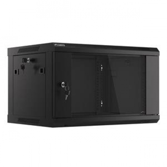 LANBERG RACK CABINET 19” WALL-MOUNT 6U/600X450 (FLAT PACK) V2 BLACK