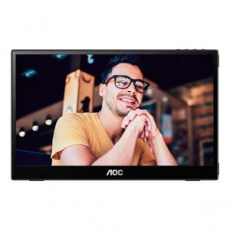 AOC LCD přenosný 16T3EA 15,6" IPS/1920x1080@60Hz/4ms/250cd/USB-C/Pivot/VESA AOC LCD přenosný 16T3EA 15,6" IPS/1920x1080@60Hz/4ms/250cd/USB-C/Pivot/VESA