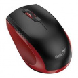 Genius NX-8006S , Myš, bezdrátová, optická, 1600dpi, 3 tlačítka, USB,tichá, černo-červená
