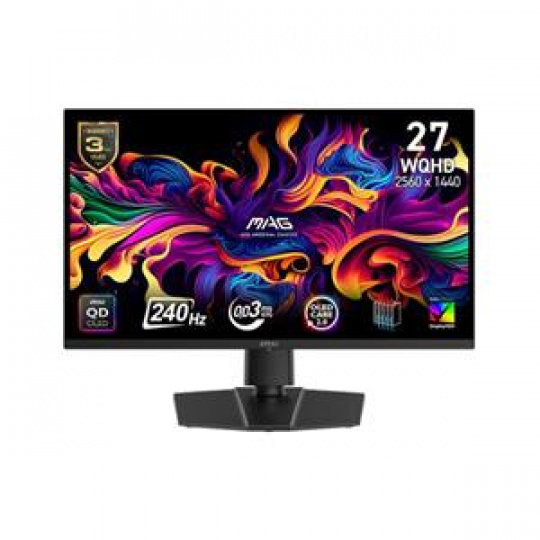 MSI MAG 271QP QD-OLED X24 gaming monitor 26,5" QD-OLED/2560x1440 (WQHD)/240Hz/0,03ms/2xHDMI/DP/Výšk.nast./Pivot