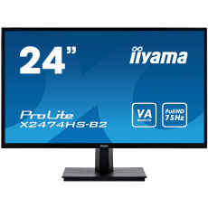 24" iiyama X2474HS-B2: VA, FullHD@75Hz, 250cd/m2, 4ms, VGA, HDMI, DP, černý 24" iiyama X2474HS-B2: VA, FullHD@75Hz, 250cd/m2, 4ms, VGA, HDMI, DP, černý