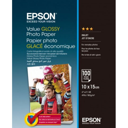 EPSON Value Glossy Photo Paper 10x15cm 100 sheet