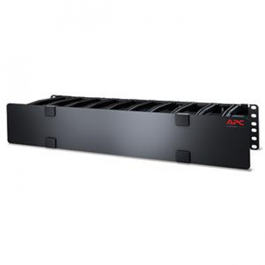 APC Horizontální organizátor kabelů, 1U x 6" hluboký, jednostranný s krytem