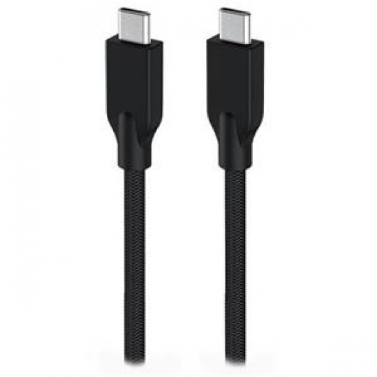 Genius ACC-C2CC-3A, Kabel, USB-C na USB-C, USB 3.0, 3A, PD 60W, opletený, 1,5m, černý