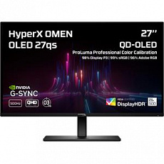 HyperX OMEN 27qs QHD 500Hz 27"/2560x1440 OLED QHD/16:9/300cd/0,03ms/1xDP/2xHDMI/VESA/výškově stavitelný/pivot/black HyperX OMEN 27qs QHD 500Hz 27"/2560x1440 OLED QHD/16:9/300cd/0,03ms/1xDP/2xHDMI/VESA/výškově stavitelný/pivot/black