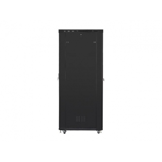 LANBERG Volně stojící skříň 19" 47U/800x1200 (v rozloženém stavu) skleněné dveře LCD černá (RAL9004)