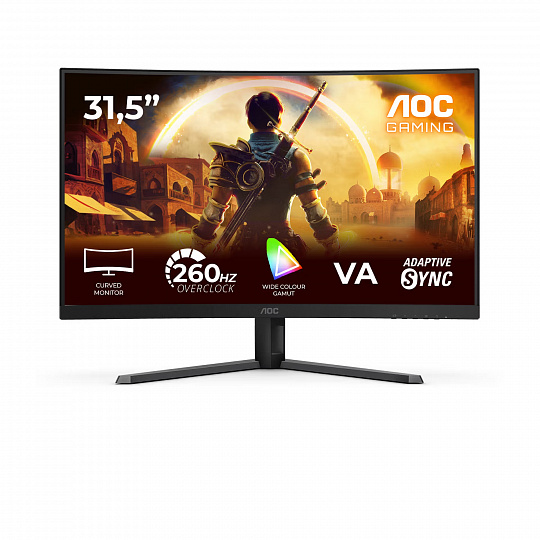 AOC Gaming/C32G42ZE/31,5"/VA/FHD/260Hz/0,3ms/Černá/3R AOC Gaming/C32G42ZE/31,5"/VA/FHD/260Hz/0,3ms/Černá/3R