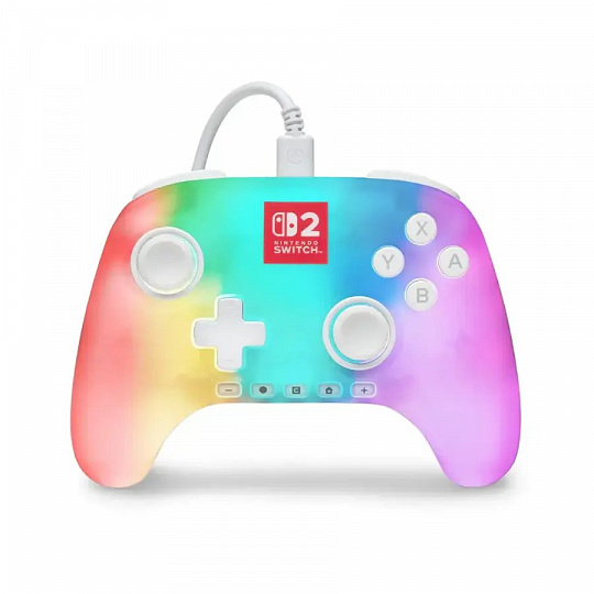 PowerA Kabelový ovladač pro Nintendo Switch 2 - svítící, bílý PowerA Kabelový ovladač pro Nintendo Switch 2 - svítící, bílý