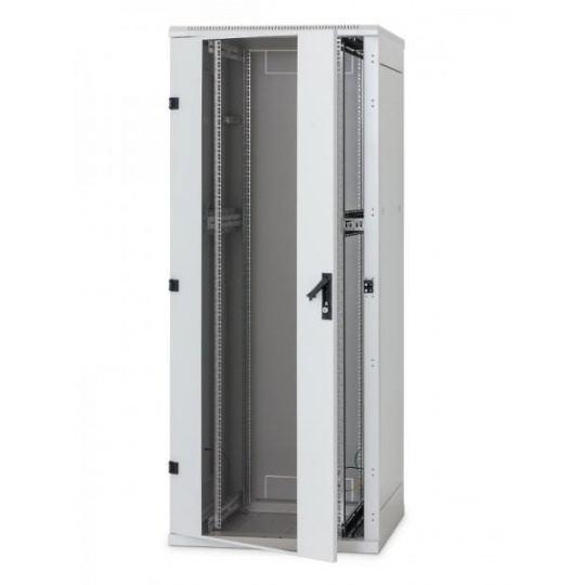 Rack Triton 19'' stojanový 22U/800x600 prosklené dveře, šedý