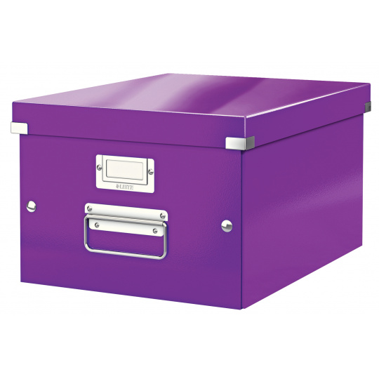 LEITZ Univerzální krabice  Click&Store, velikost M (A4), purpurová