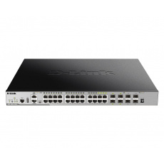 D-Link DGS-3630-28PC/SI/E switch 24Gb PoE, 4x10G SFP+