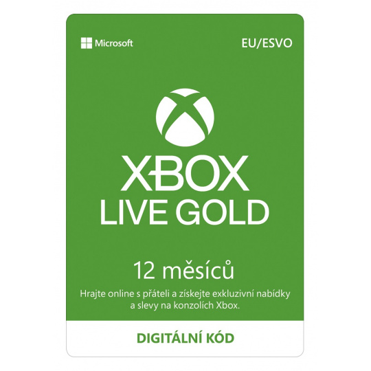 ESD XBOX - Zlaté členství Xbox Live Gold - 12 měsíců (EuroZone)