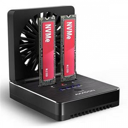 AXAGON ADSA-M2C22, USB-C 20Gbps dokovací stanice pro 2× M.2 NVMe/SATA SSD s funkcí klonování AXAGON ADSA-M2C22, USB-C 20Gbps dokovací stanice pro 2× M.2 NVMe/SATA SSD s funkcí klonování
