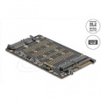 Delock Převodník z SSD M.2 Key M NVMe na U.2 a z SSD M.2 Key B SATA na SATA