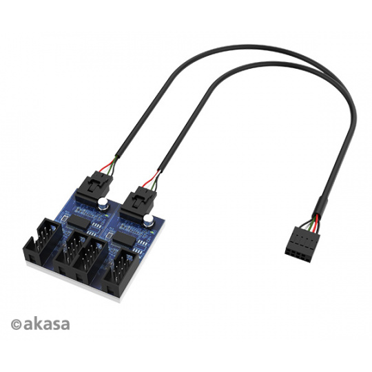 AKASA - USB 2.0 interní HUB 1-4