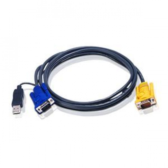 ATEN 5M USB KVM Cable with 3 in 1 SPHD and built-in PS/2 to USB converte