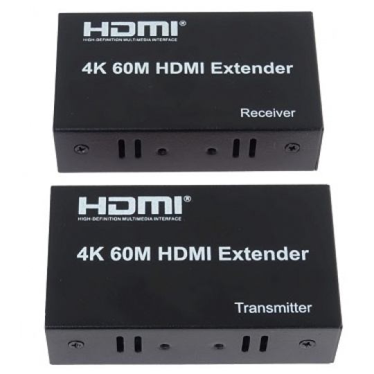 PremiumCord 4Kx2K@60Hz HDMI2.0 extender na 60m přes jeden kabel Cat5e/Cat6/Cat7