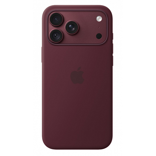 iPhone 18 Pro Max Silicone Case with MS - Burgundy iPhone 18 Pro Max Silicone Case with MS - Burgundy