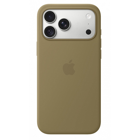 iPhone 18 Pro Max Silicone Case with MS - Olive iPhone 18 Pro Max Silicone Case with MS - Olive