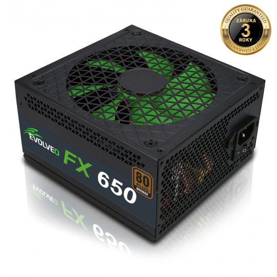EVOLVEO FX 650,zdroj650W ATX,14cm,80+,Bronze,3YRW EVOLVEO FX 650,zdroj650W ATX,14cm,80+,Bronze,3YRW