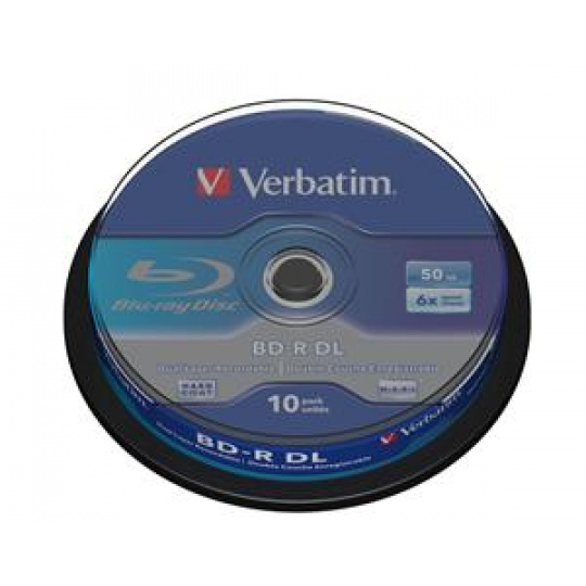 VERBATIM BD-R DL(10-pack)50GB/6x/spindle