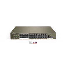 Tenda TEF1126P-24-250W PoE AF / AT switch - 24x PoE 100 Mb/s + 2x Uplink 1Gb/s RJ45/SFP, PoE 225W Tenda TEF1126P-24-250W PoE AF / AT switch - 24x PoE 100 Mb/s + 2x Uplink 1Gb/s RJ45/SFP, PoE 225W