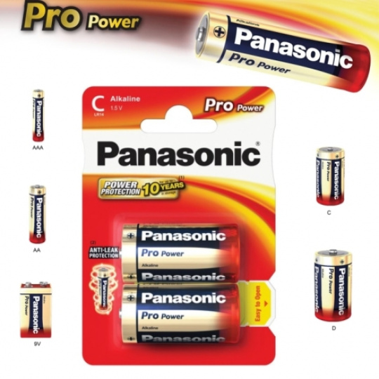 Panasonic LR14, C, malé mono, Pro Power, 2ks, alkalická baterie