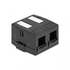 Delock Krabice Keystone k povrchové montáži, 2 port s magnetickým spodkem, černá Delock Krabice Keystone k povrchové montáži, 2 port s magnetickým spodkem, černá