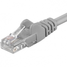 PremiumCord Patch kabel UTP RJ45-RJ45 level CAT6 10m, šedá