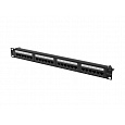 PATCH PANEL 24 PORTŮ 1U 19" CAT.6A UTP ČERNÝ LANB