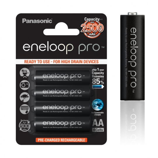 Panasonic Eneloop Pro AA NiMH 1,2V 2500mAh BL4