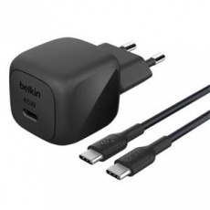 Belkin BOOST CHARGE™ 45W USB-C Power Delivery PPS nástěnná nabíječka + 1m USB-C na USB-C kabel, černá Belkin BOOST CHARGE™ 45W USB-C Power Delivery PPS nástěnná nabíječka + 1m USB-C na USB-C kabel, černá