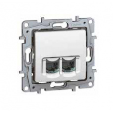 Niloe zásuvka 2xRJ45 CAT.6 FTP BÍLÁ Niloe zásuvka 2xRJ45 CAT.6 FTP BÍLÁ
