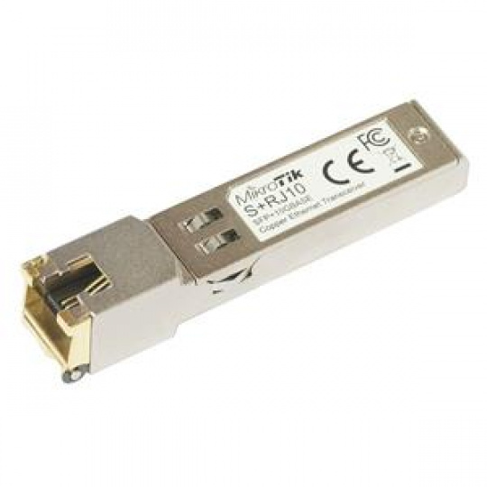 MikroTik RJ45 SFP+ 10/100/1000M/2.5G/5G/10G Metalický modul